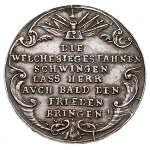 zdobycie Pragi w 1744 r., medal autorstwa J. W. Kittel’...