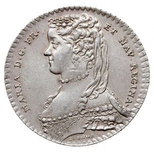 Maria Leszczyńska, królowa Francji, żeton 1728, sygnowa...