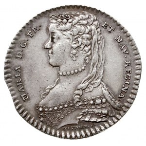 Maria Leszczyńska, królowa Francji, żeton 1729, sygnowa...