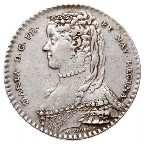 Maria Leszczyńska, królowa Francji, żeton 1738, sygnowa...