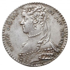 Maria Leszczyńska, królowa Francji, żeton 1746 sygnowan...