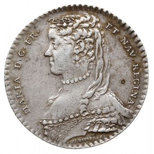 Maria Leszczyńska, królowa Francji, żeton 1748 sygnowan...