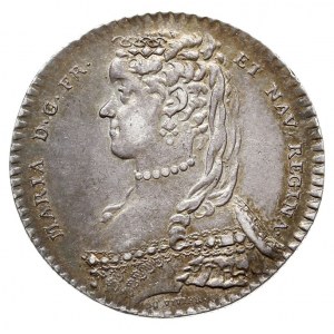 Maria Leszczyńska, królowa Francji, żeton 1757 sygnowan...