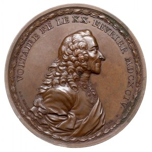 Franciszek Maria Arouet (Voltaire) w Mannheim, medal 17...