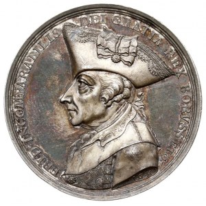 Fryderyk II, medal pośmiertny z 1786 r. sygnowany I G H...