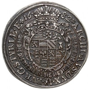 talar 1682 IAN, Graz, srebro 28.16 g, Dav. 3232, Her. 6...