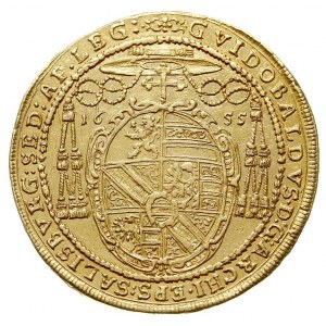 6 dukatów 1655, złoto 20.66 g, odmiana średnicy 36 mm, ...