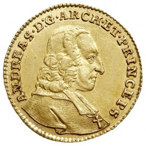 dukat 1749, odmiana bez sygnatury pod popiersiem, złoto...