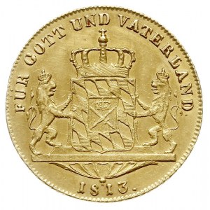 dukat 1813, Monachium, złoto 3.48 g, AKS 38, Fr. 265, J...