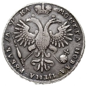 rubel 1721, Kadaszewski Monetnyj Dwor, litera K pod pop...