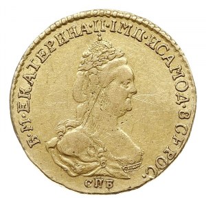 2 ruble 1785 СПБ, Petersburg, złoto 2.50 g, Bitkin 114 ...