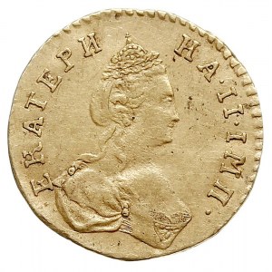 połtina 1777, Petersburg, złoto 0.56 g, Bitkin 116 (R),...