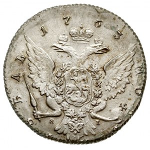 rubel 1763 СПБ ЯI, Petersburg, srebro 23.77 g, Bitkin 1...