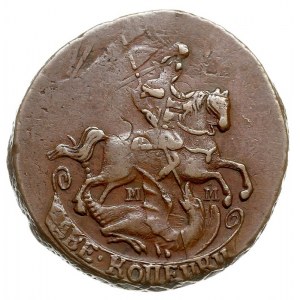2 kopiejki 1763 MM, Krasny Monetnyj Dwor, przebitka na ...