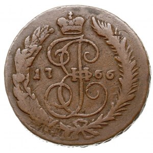 2 kopiejki 1766 СПМ, Petersburg, przebitka na monecie P...