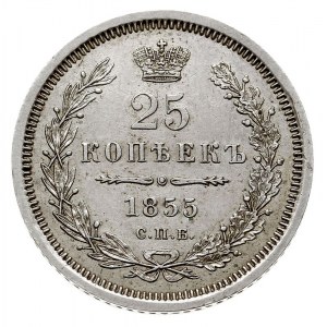 25 kopiejek 1855 СПБ НI, Petersburg, Bitkin 311, Adrian...