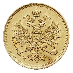 3 ruble 1869 СПБ НI, Petersburg, złoto 3.86 g, Bitkin 3...