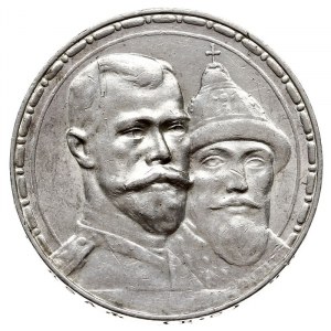rubel 1913 (ВС), 300-lecie Romanowych, wybite głębokim ...