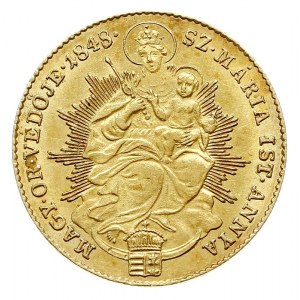 dukat 1848, Krzemnica, złoto 3.48 g, Huszár 2091, Her. ...