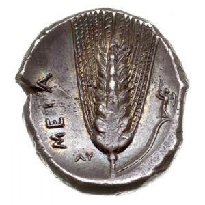 stater 330-300 pne, Aw: Głowa Persefony w prawo, Rw: Kł...