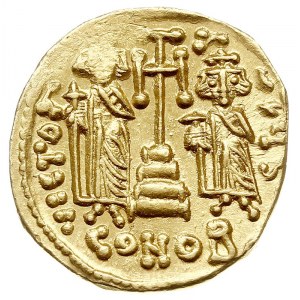 solidus 674-681, Konstantynopol, Aw: Popiersie Konstant...