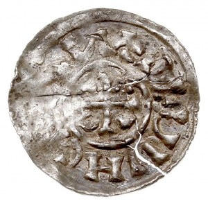 denar 1002-1009, srebro 1.24 g, Hahn 89a, pęknięty, pat...