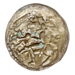 Brakteat łaciński, Książę na koniu w prawo, srebro 0.13...