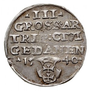 trojak 1540, Gdańsk, Iger G.40.1.c/e (R1), delikatna pa...
