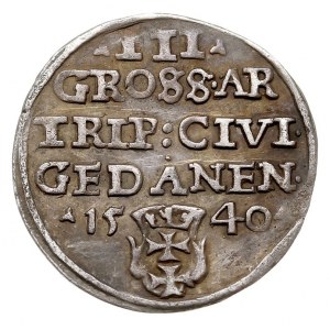 trojak 1540, Gdańsk, Iger G.40.1.e (R1), patyna