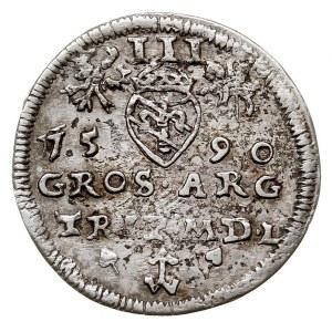 trojak 1590, Wilno, herb Chalecki na rewersie, Iger V.9...