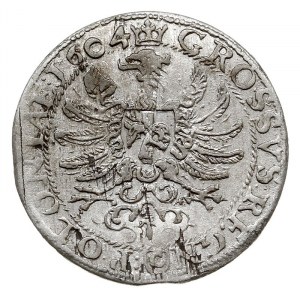 grosz 1604, Kraków, herb Lewart pod popiersiem króla i ...
