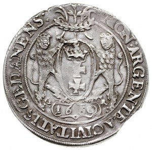 talar 1650, Gdańsk, Aw: Popiersie króla, w prawo i napi...