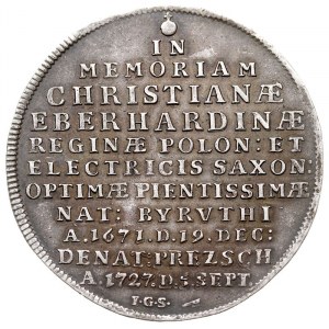 talar 1727, Drezno, moneta wybita z okazji śmierci król...