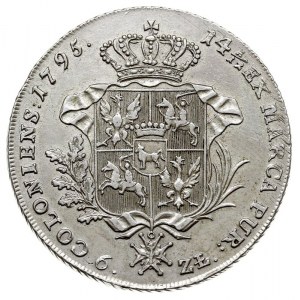 talar 6 złotowy 1795, Warszawa, srebro 23.99 g, Plage 3...