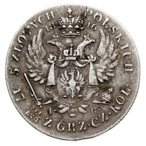 5 złotych 1816, Warszawa, Plage 32, Bitkin 825, patyna