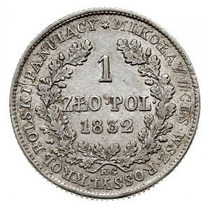 1 złoty 1832, Warszawa, Plage 77 (R), Bitkin 1003, na a...