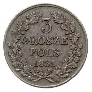 3 grosze, 1831, Warszawa, łapy Orła proste, Iger PL.31....
