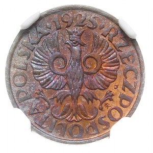 1 grosz 1925, Warszawa, Parchimowicz 101 b, moneta w pu...