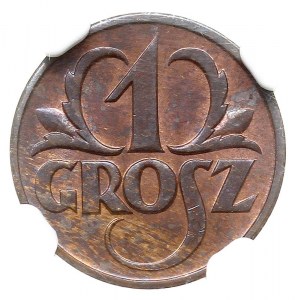 1 grosz 1927, Warszawa, Parchimowicz 101 c, moneta w pu...