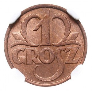 1 grosz 1928, Warszawa, Parchimowicz 101 d, moneta w pu...