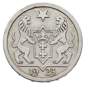 2 guldeny 1923, Utrecht, Koga, wybite stemplem lustrzan...