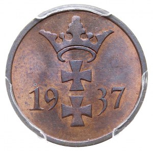 1 fenig 1937, Berlin, Parchimowicz 53 e, moneta w pudeł...
