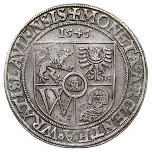 talar 1545, Wrocław, Aw: Tarcza herbowa i napis wokoło,...
