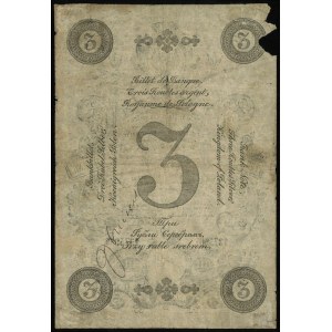 3 ruble srebrem 1853, podpisy J. Tymowski, M. Engelhard...