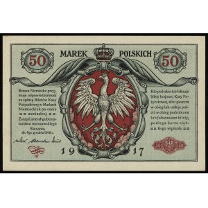 50 marek polskich 9.12.1916, jenerał, seria A, numeracj...