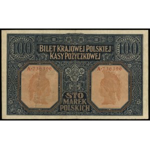 100 marek polskich, 9.12.1916, jenerał, seria A, numera...