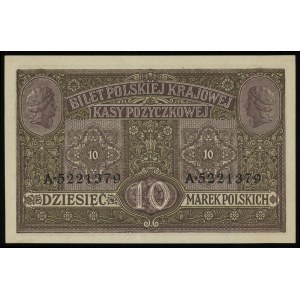 10 marek polskich 9.12.1916, Generał, biletów, seria A,...
