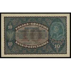 10 marek polskich 23.08.1919, seria II-D, numeracja 433...