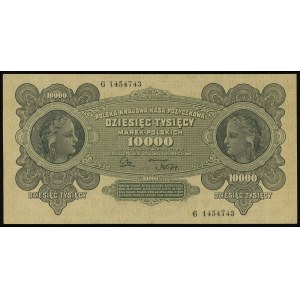 10.000 marek polskich 11.03.1922, seria G, numeracja 14...