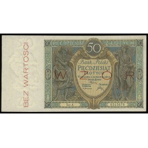 50 złotych 28.08.1925, seria A, numeracja 0245678, po o...